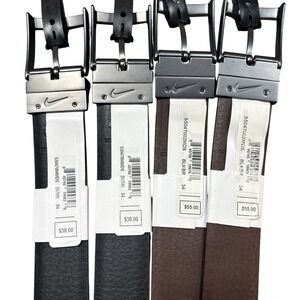 Nike Reversible Belt Men's Size 34 Black Brown White Leather Look